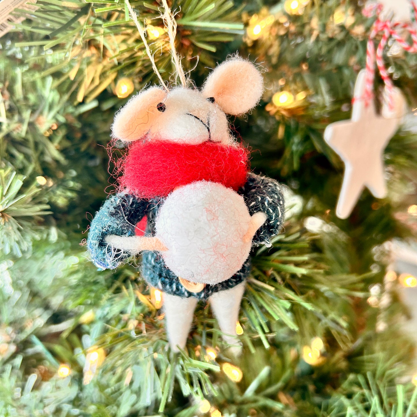 Christmas ornament - Snowball mouse