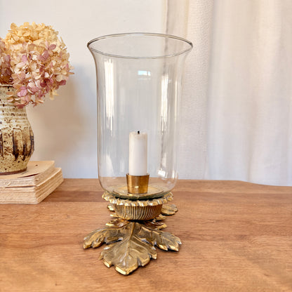 Bougeoir laiton et verre