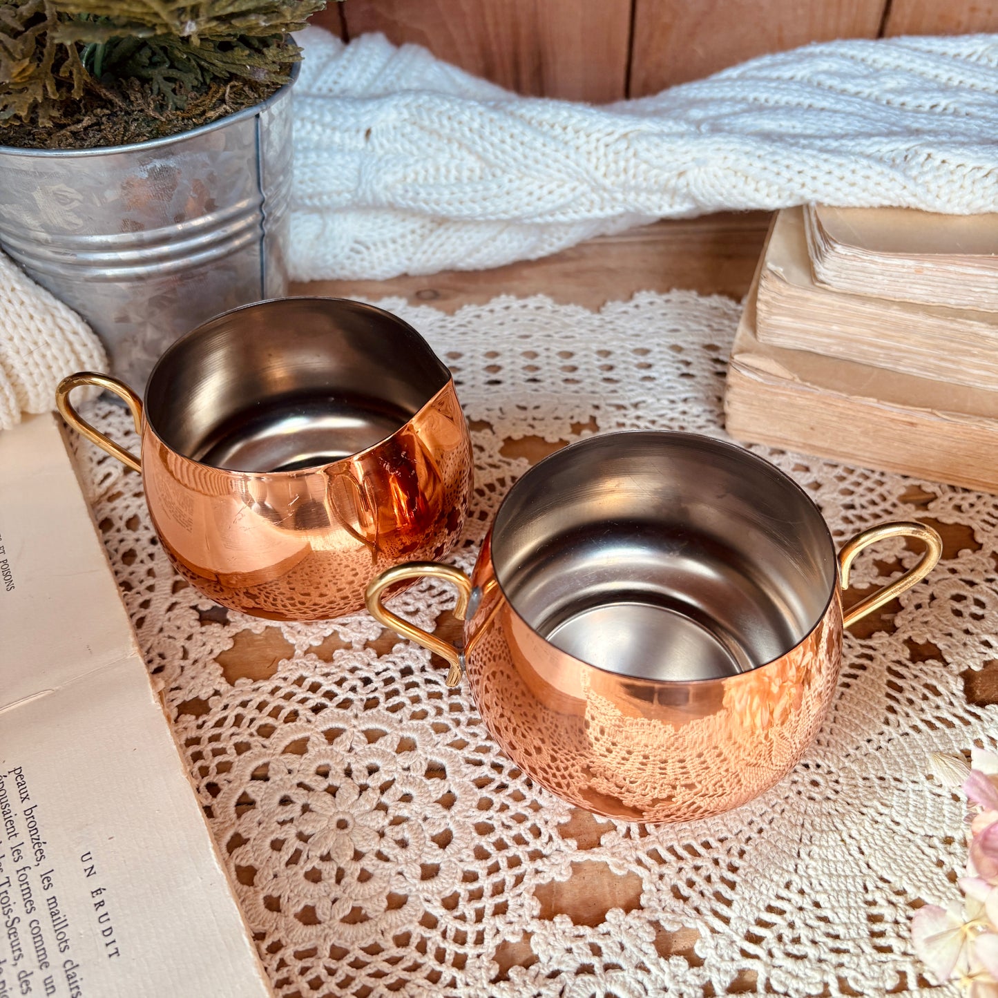 Ensemble à café en cuivre