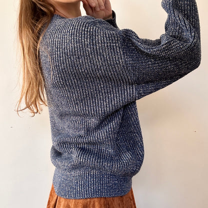 Navy blue knit