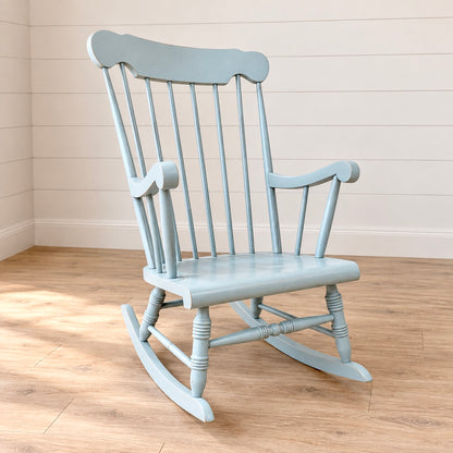 Chaise berçante bleue