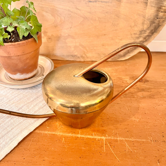 Brass and copper watering can