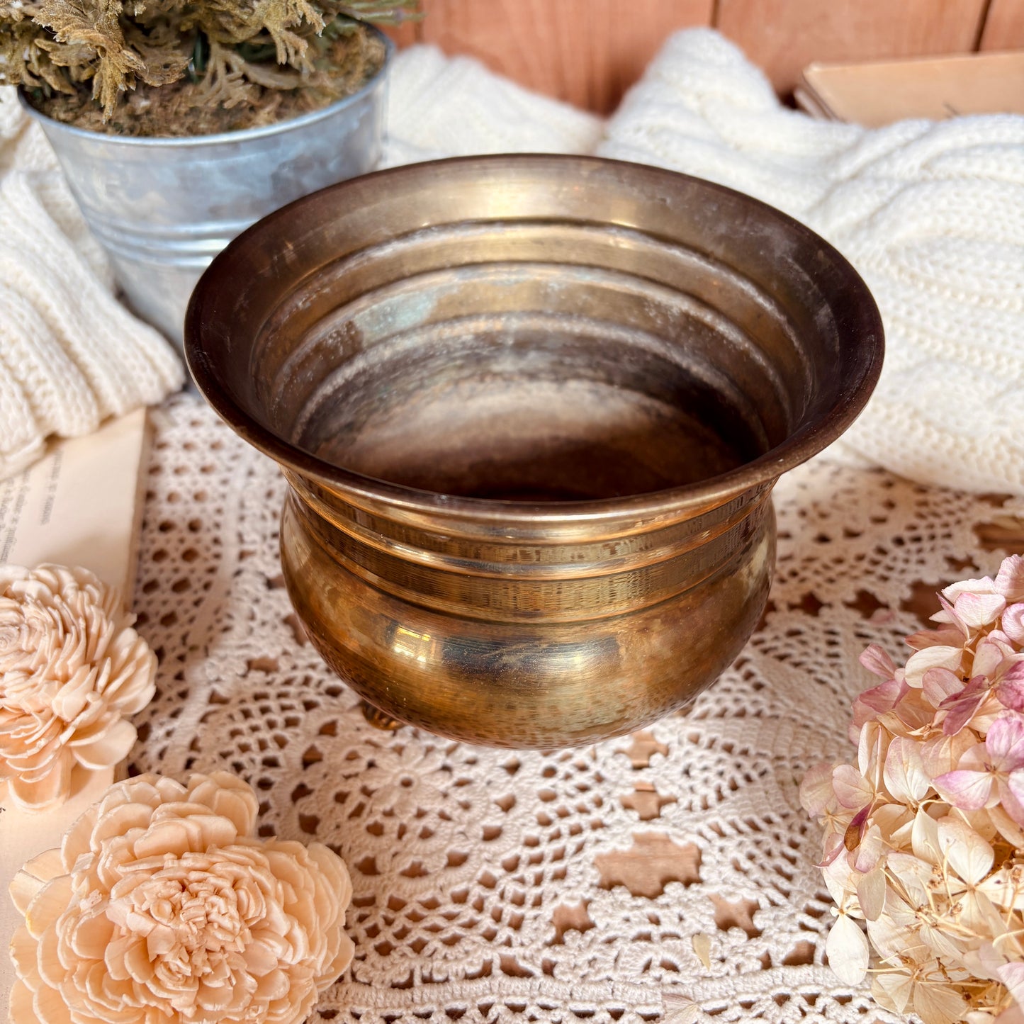 Petit cache-pot en laiton