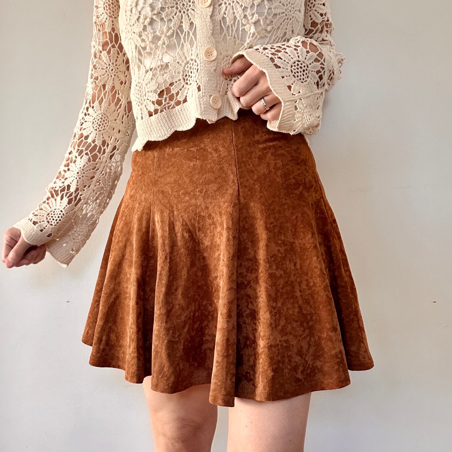 Suede skirt