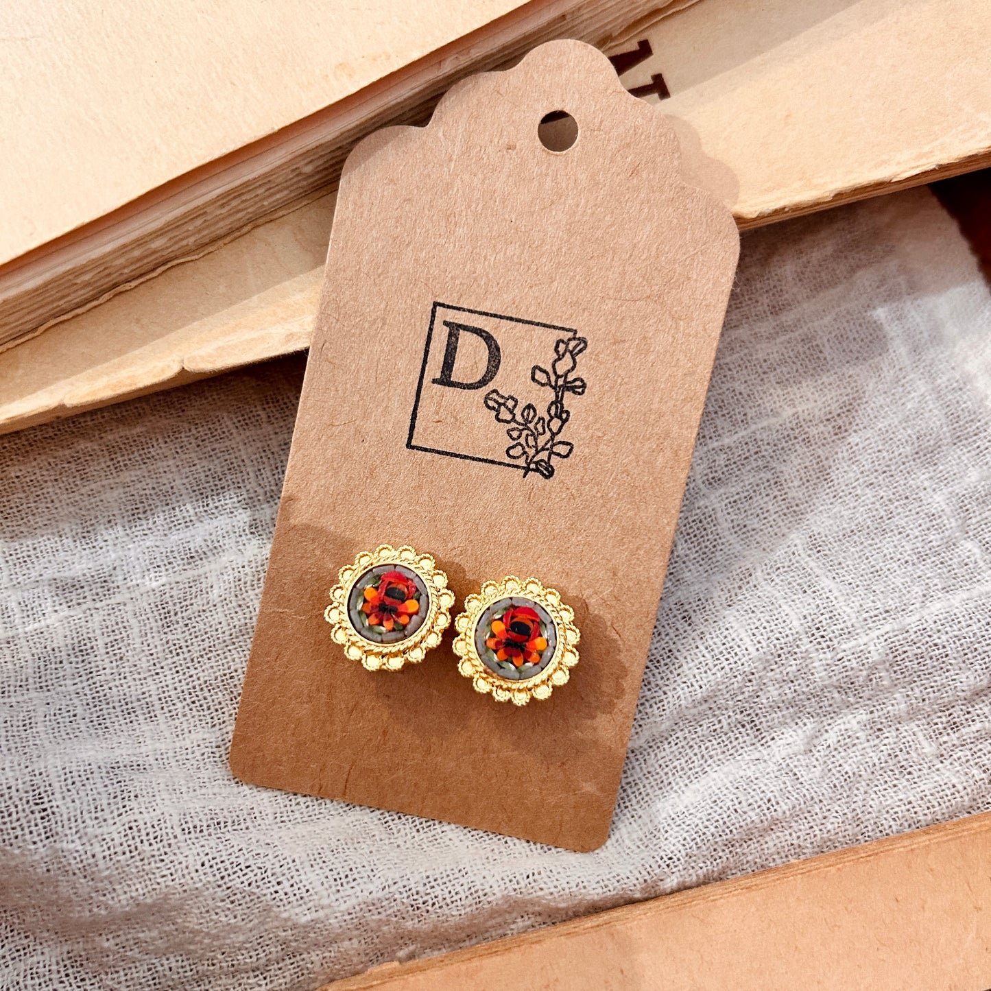 Boucles d'oreilles mosaique