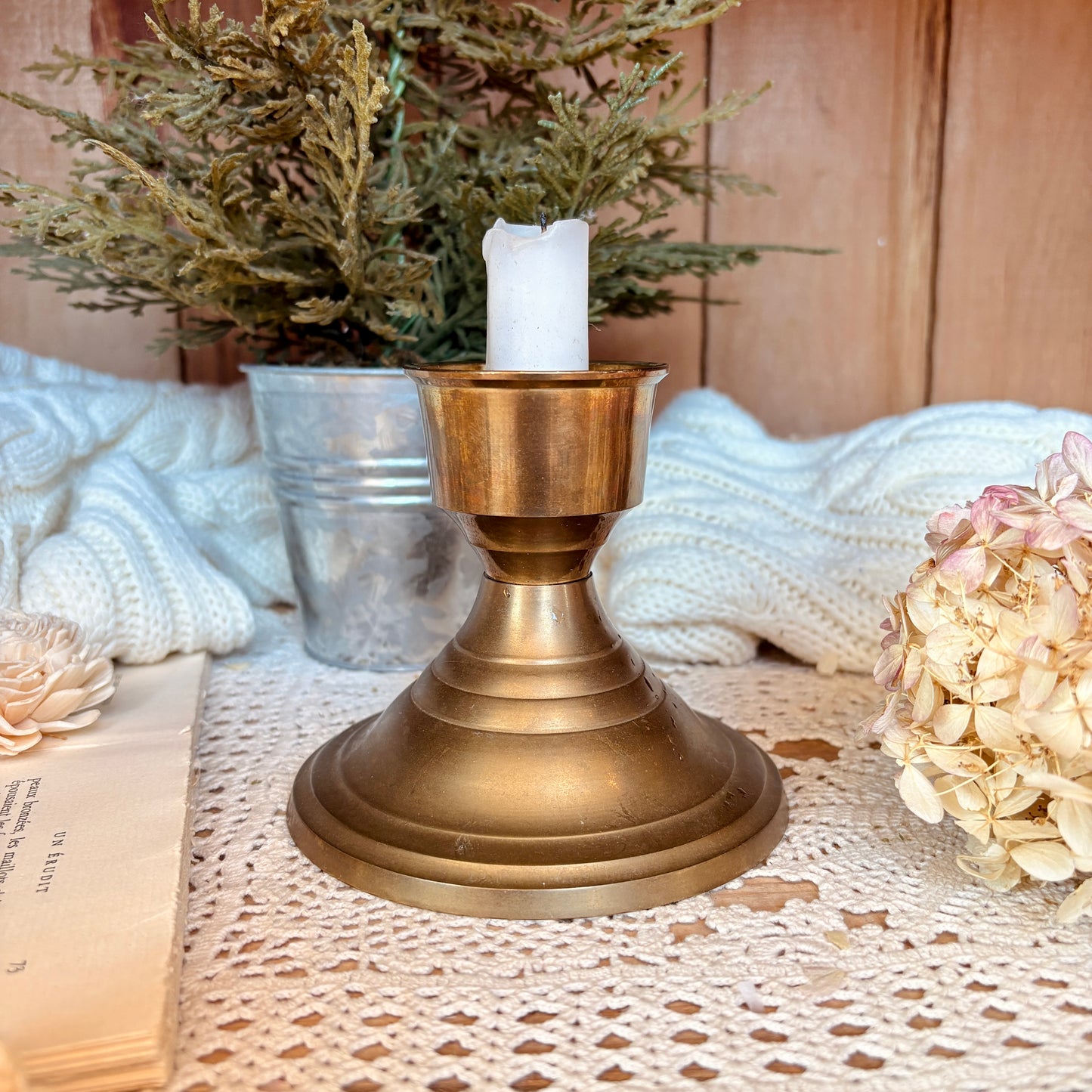 Brass candle holder