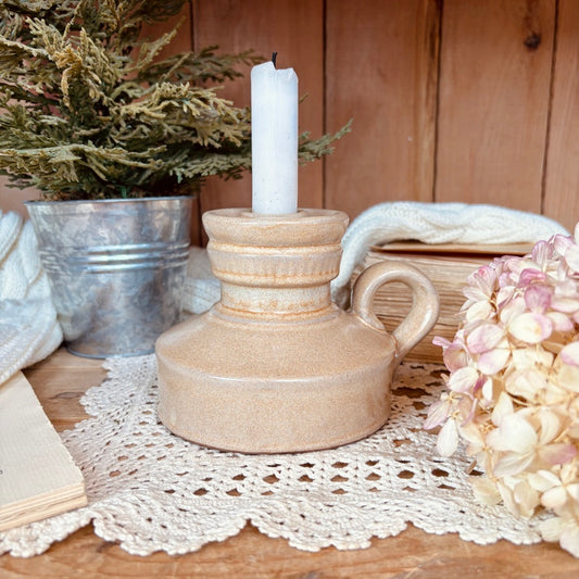 Terracotta candle holder