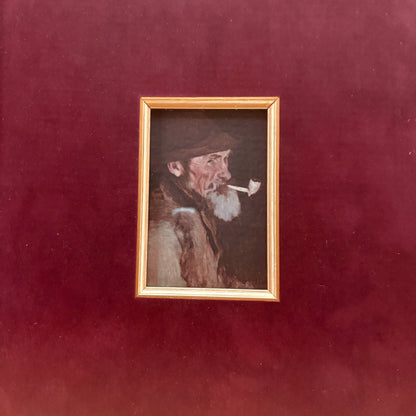 Cadre vintage avec impression sur papier beaux-arts - L'attente