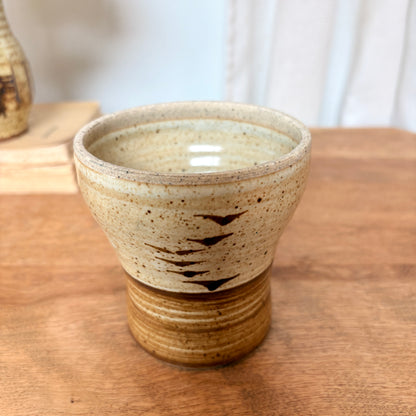 Pot en grès oiseaux