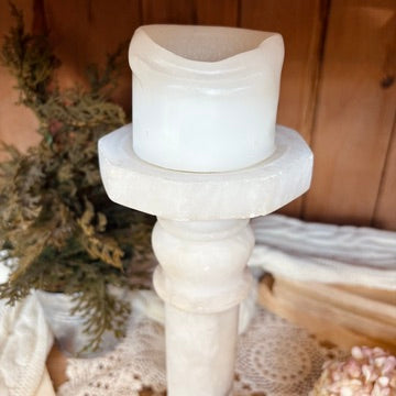 Marble candle holder