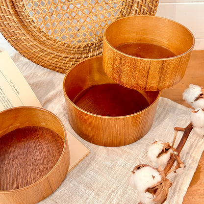 Wooden snack bowls