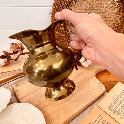 Vintage solid brass pitcher