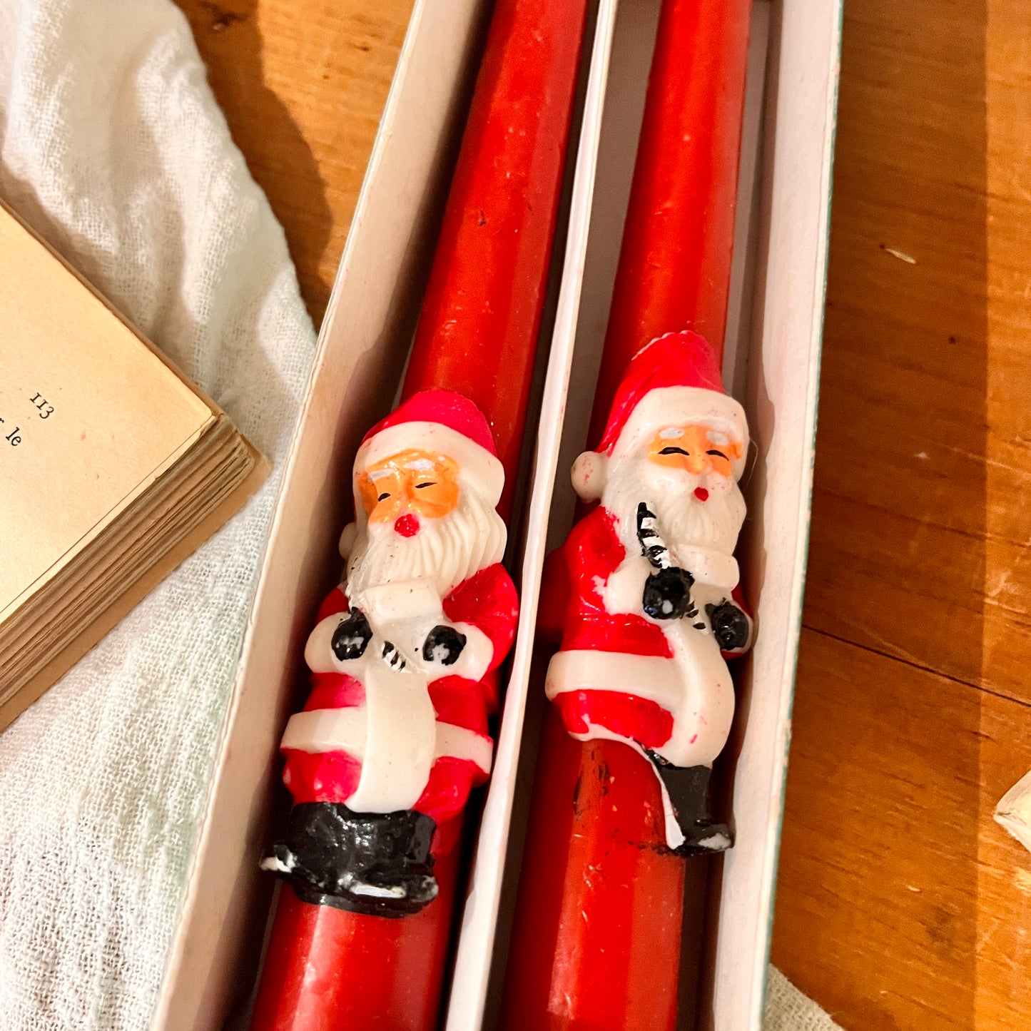 Vintage candles - Father Christmas