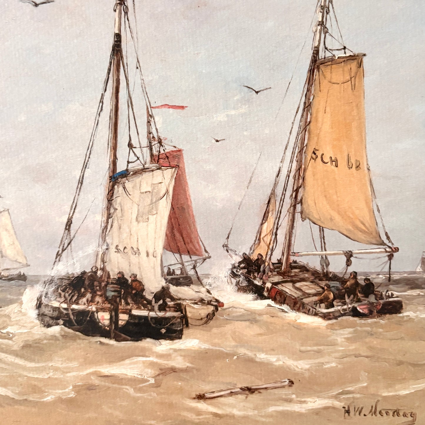 Cadre vintage avec impression sur papier beaux-arts - Le départ