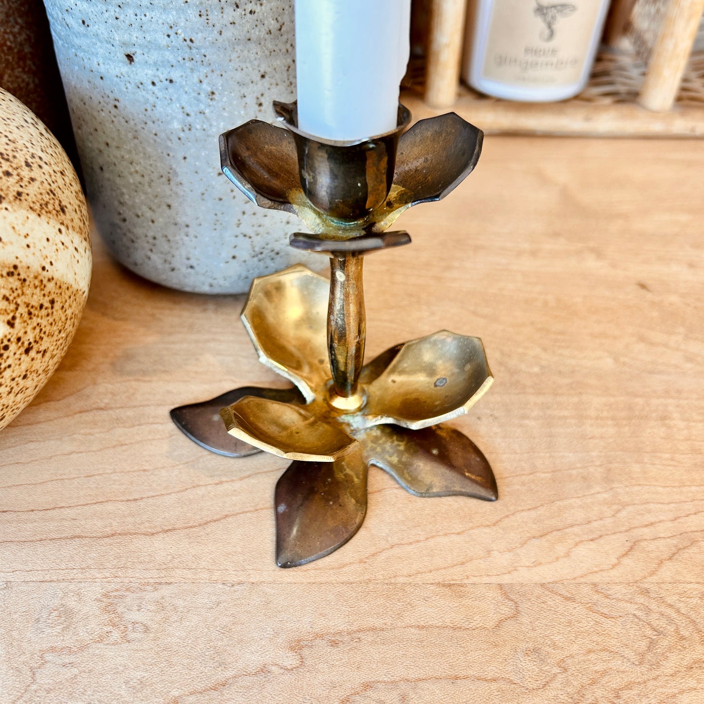 Brass candle holder