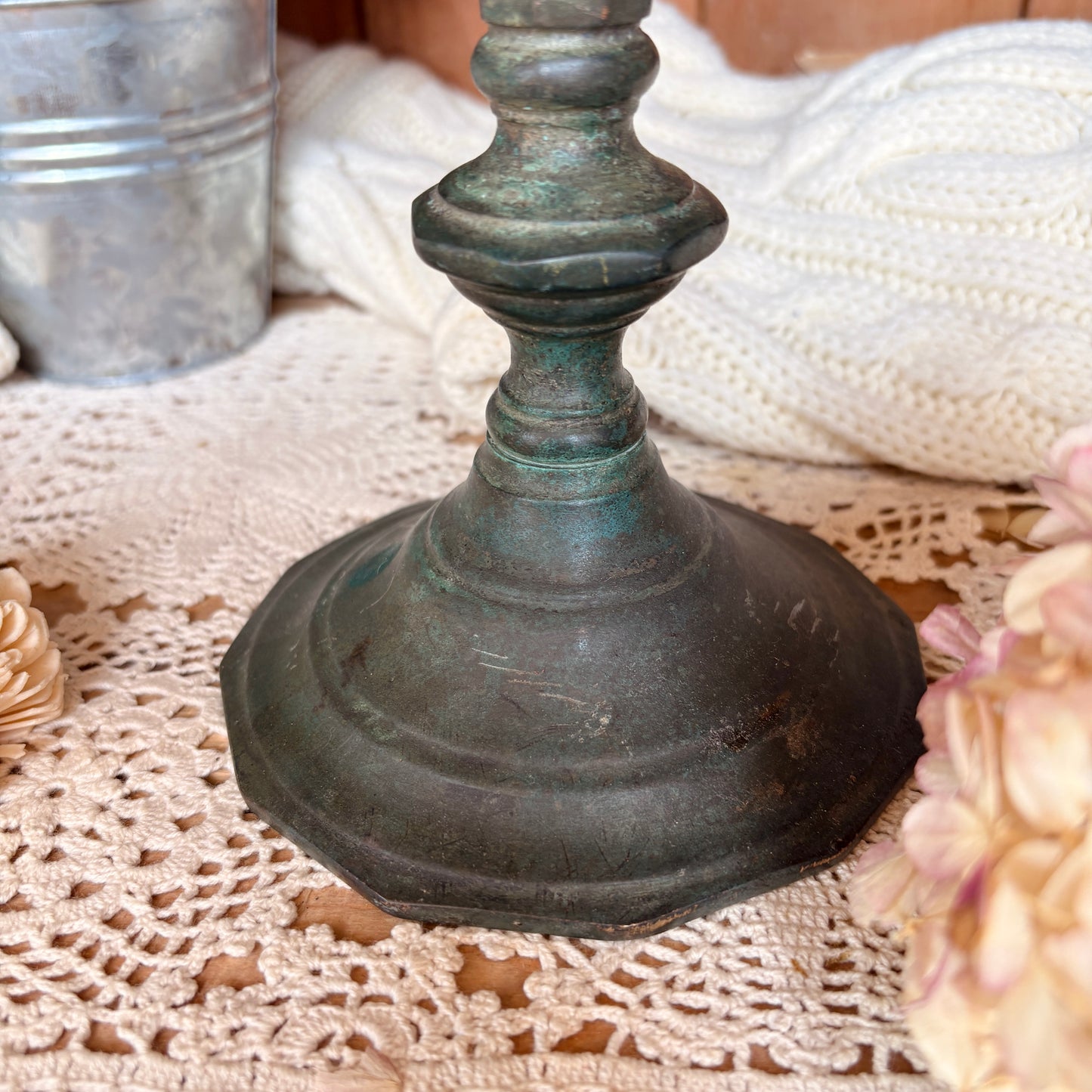 XL Bronze Candlestick