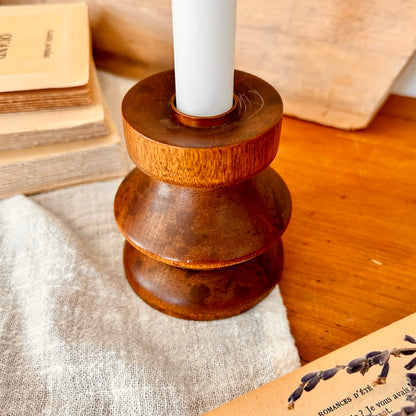 Wooden candle holder