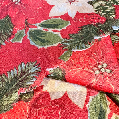 Nappe festive - poinsettia
