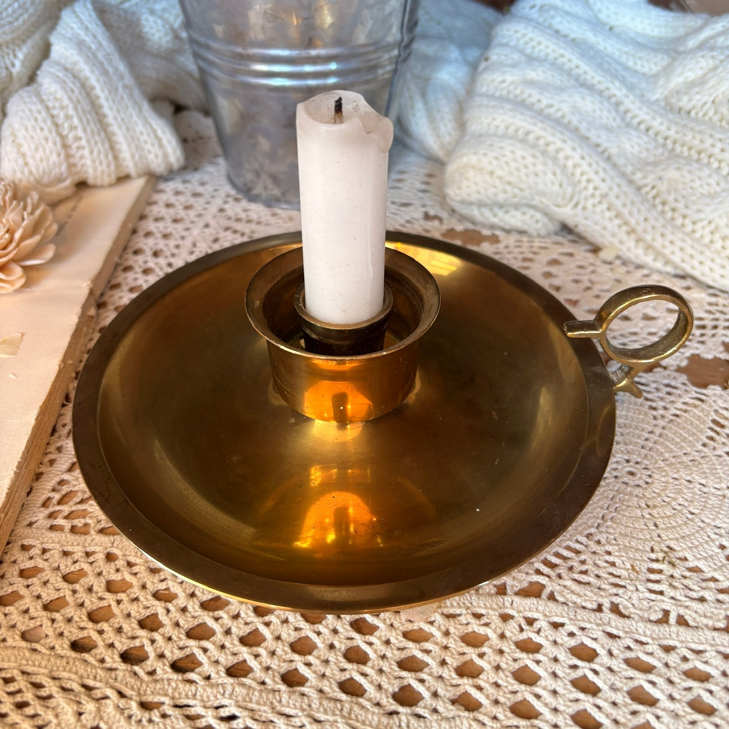 Brass chamberstick