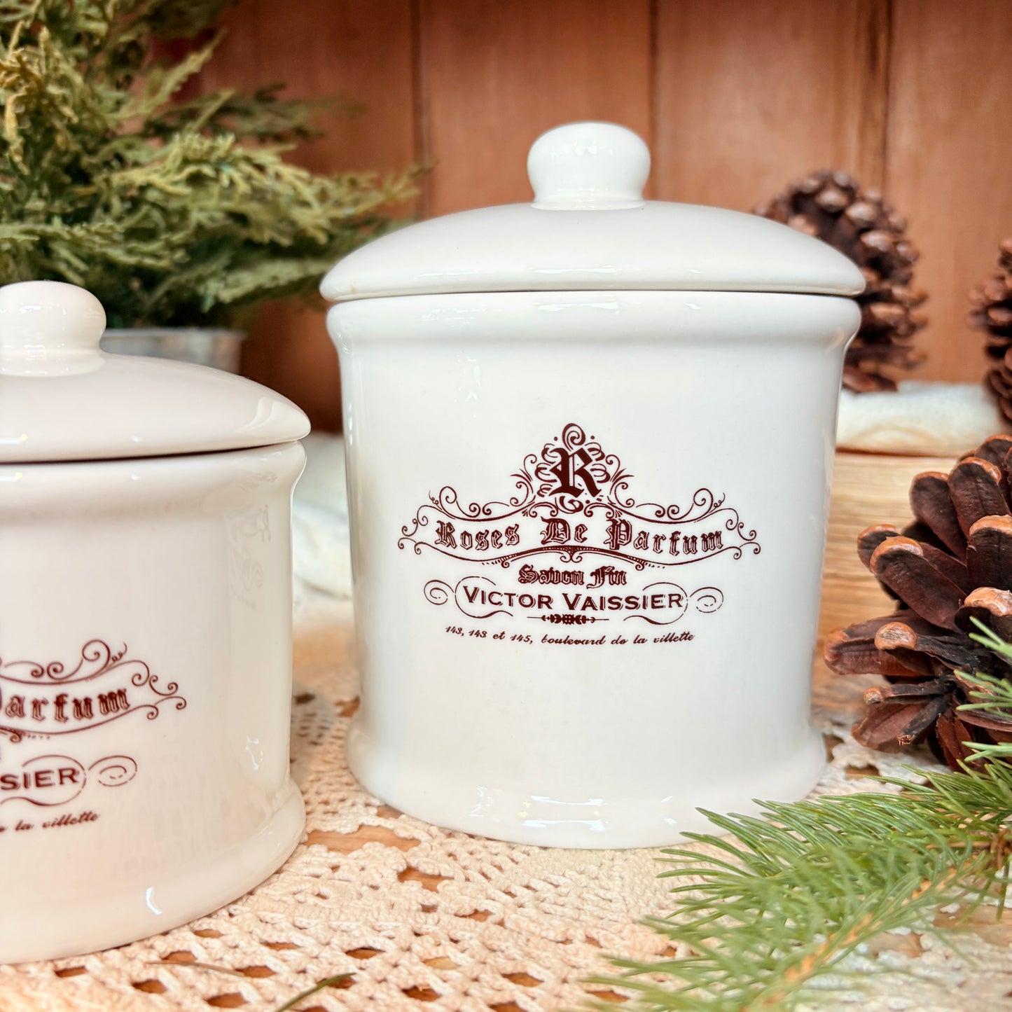 Lavender porcelain pot