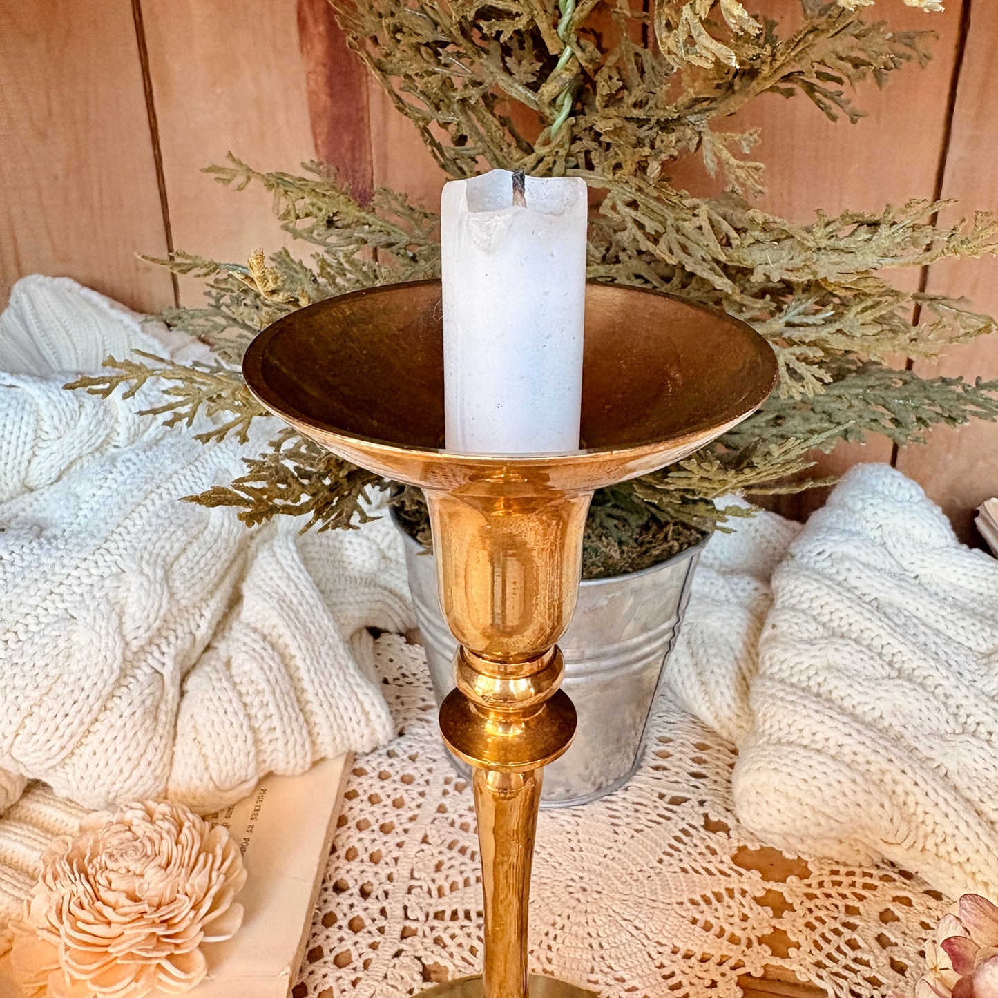 Brass candle holder