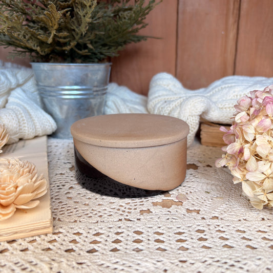 Coffret en céramique bicolore