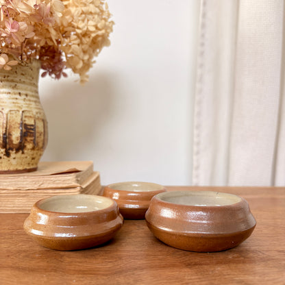 Beurriers individuels anciens - lot de 3