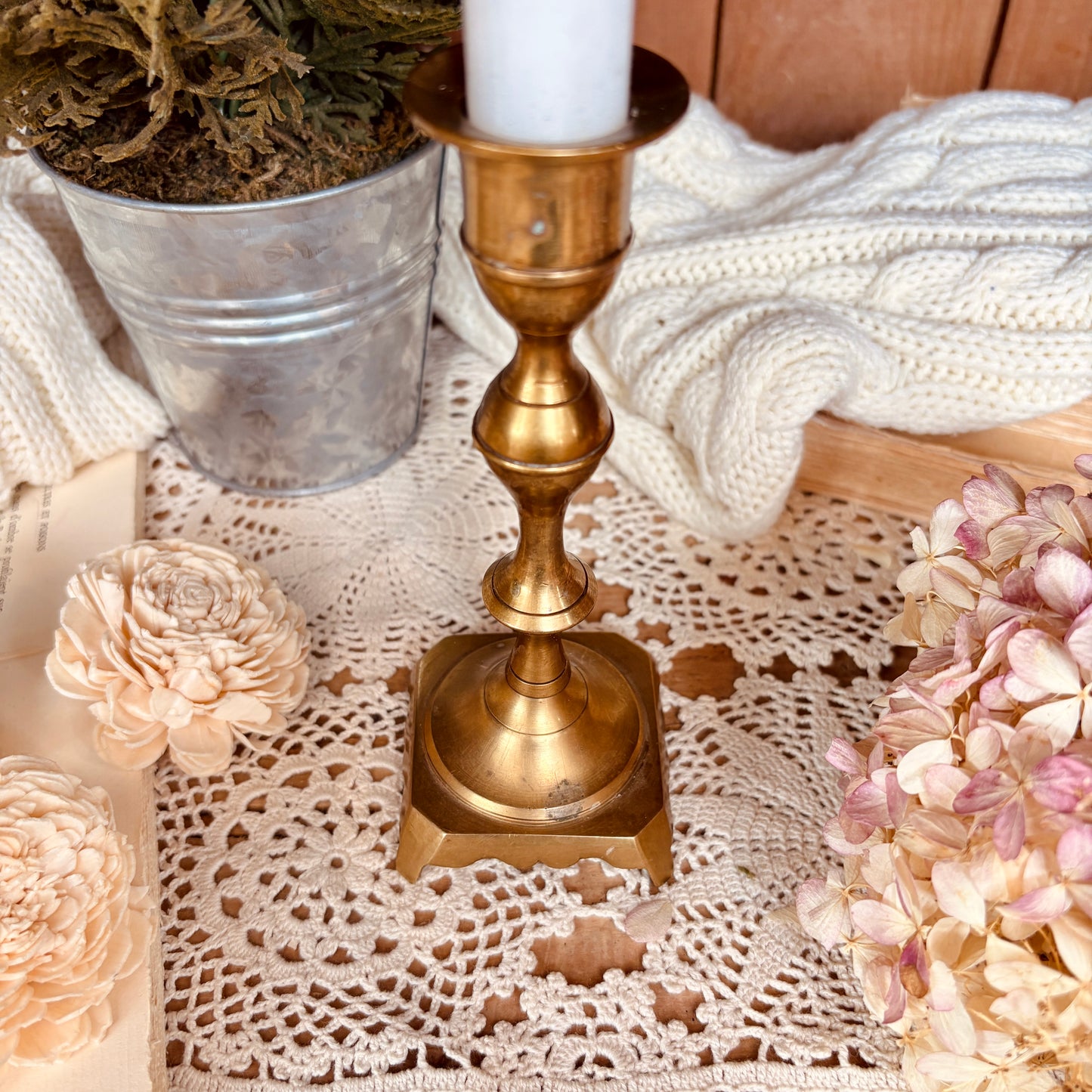 Brass candle holder