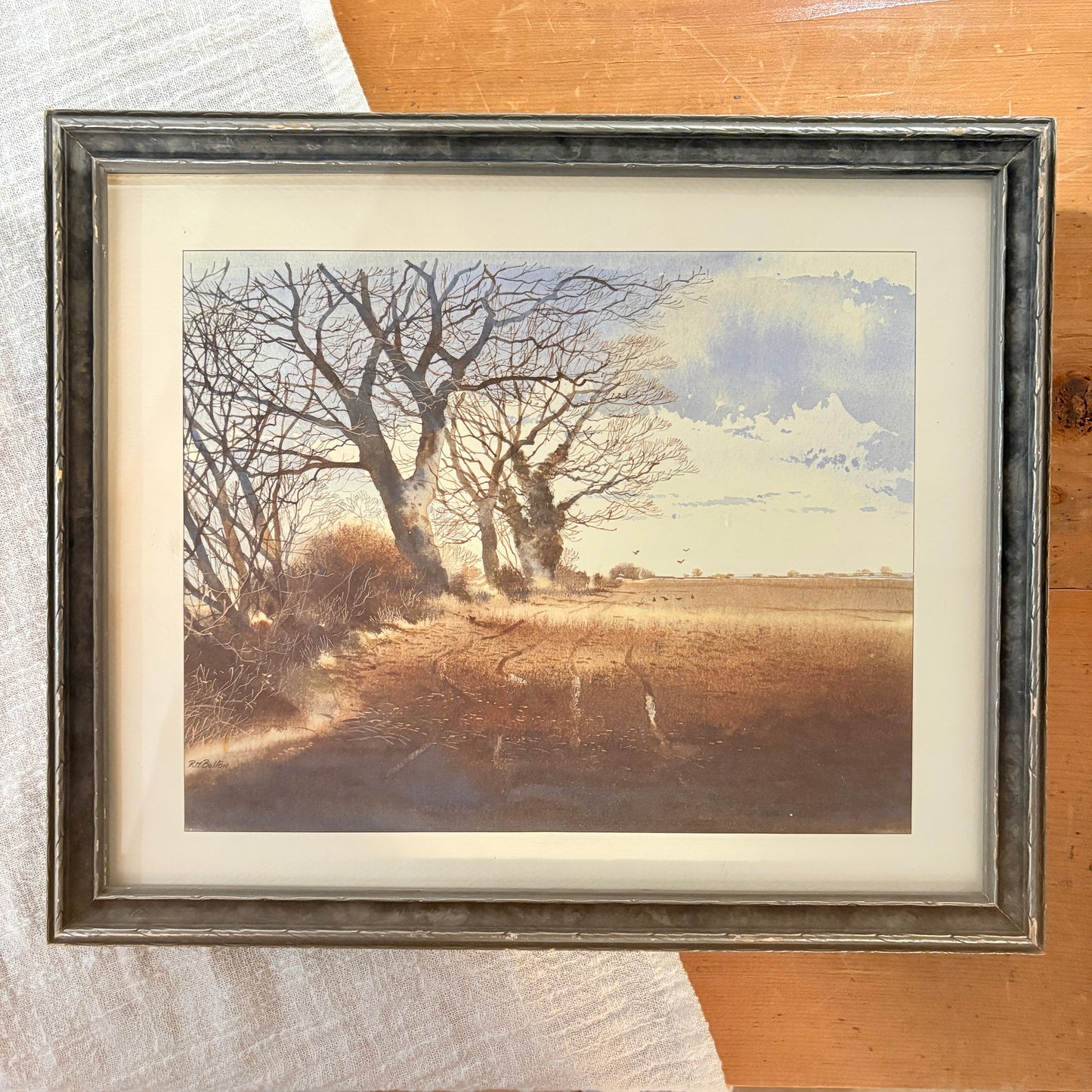 Cadre vintage avec impression sur papier beaux-arts - La transition