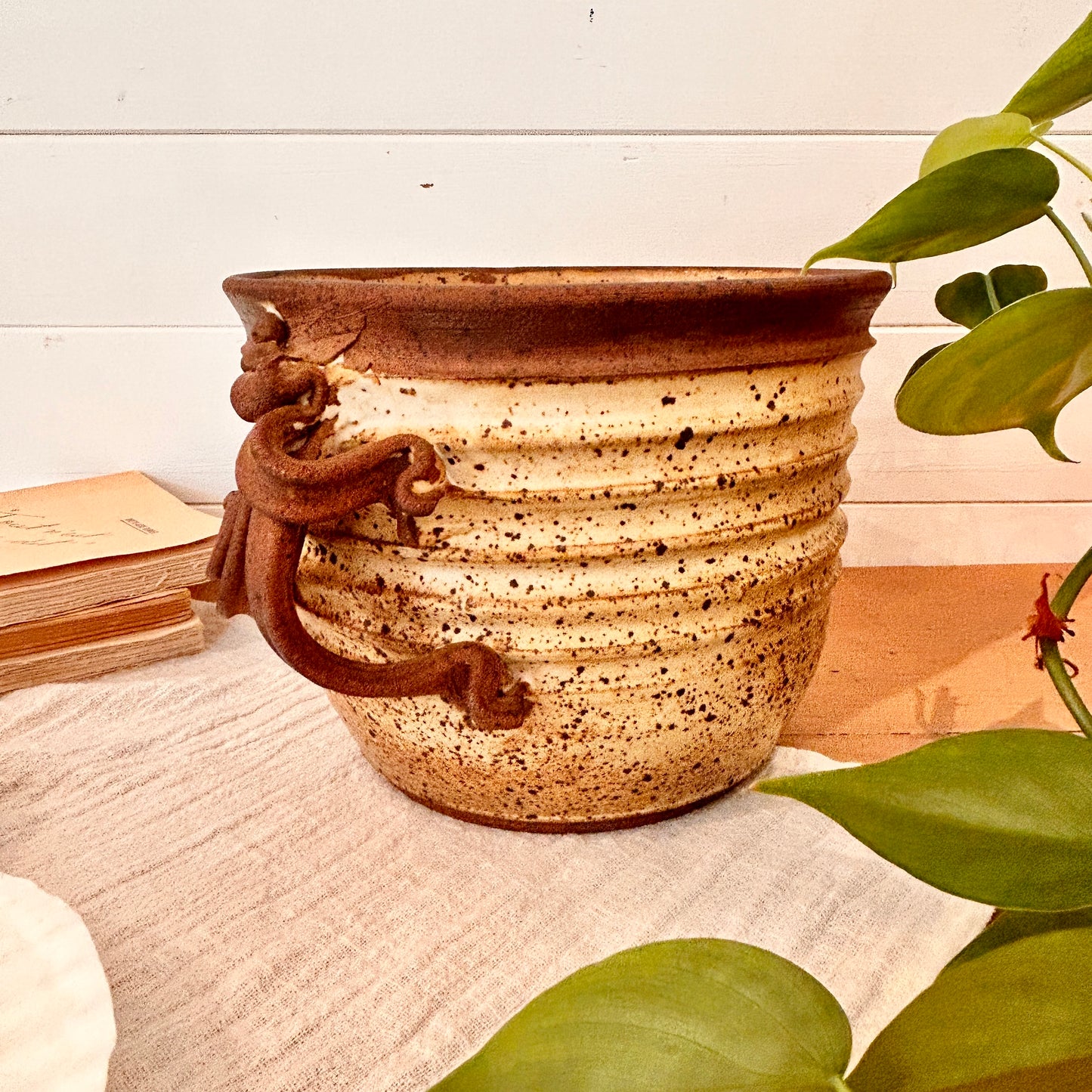 Large stoneware planter