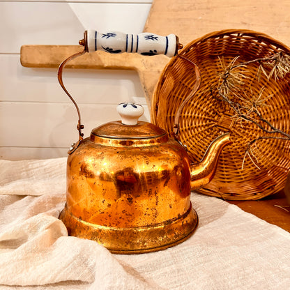 Vintage copper teapot