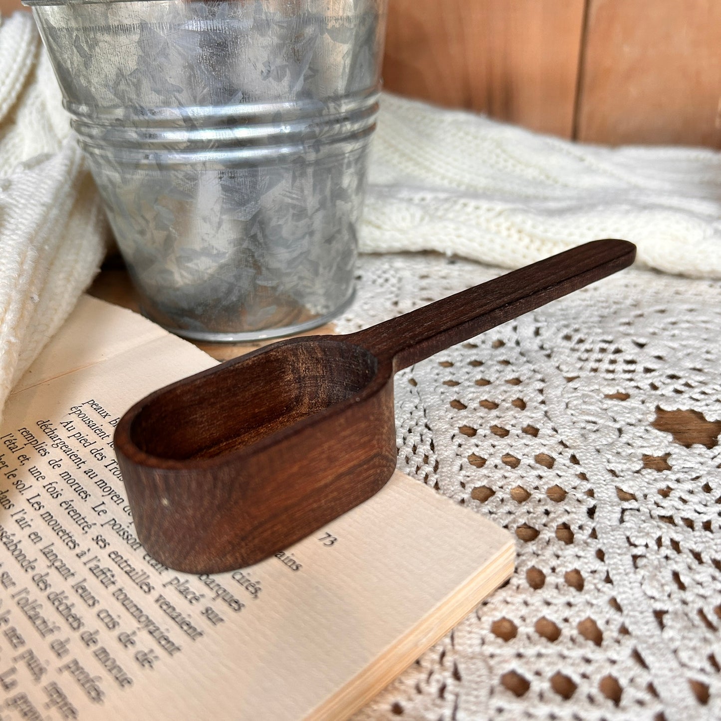Walnut coffee spoon
