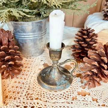 Bougeoir en laiton italien