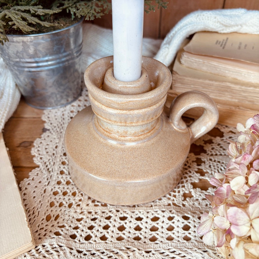 Terracotta candle holder