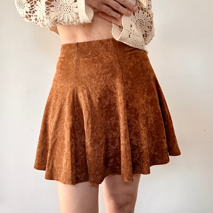 Suede skirt