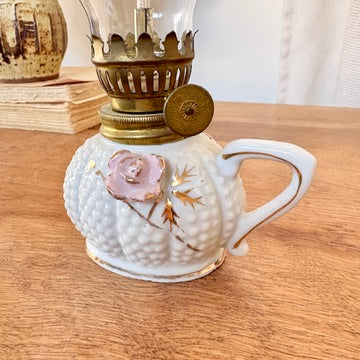 Mini-lampe à huile en porcelaine