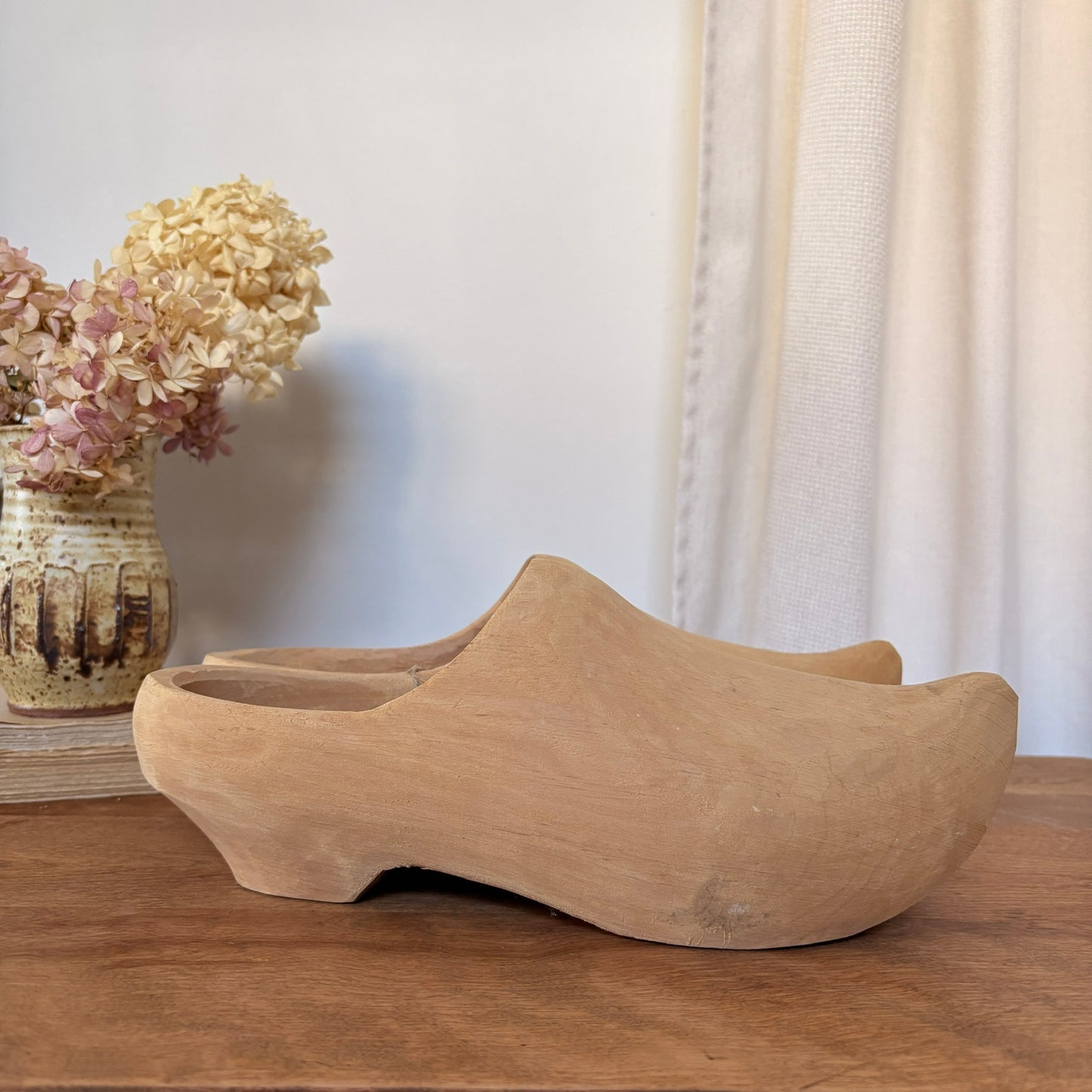 Pair of wooden clogs