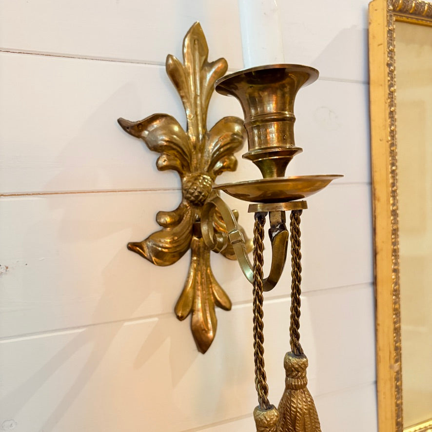 Bougeoir mural en laiton