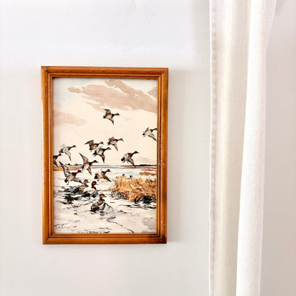 Cadre vintage avec impression sur papier beaux-arts - L'envolée