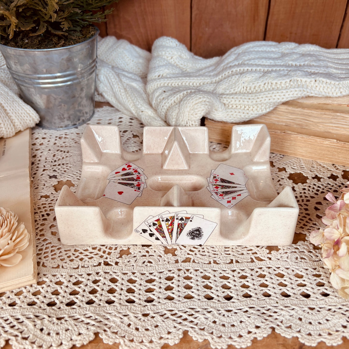 Porte jeux de carte en céramique