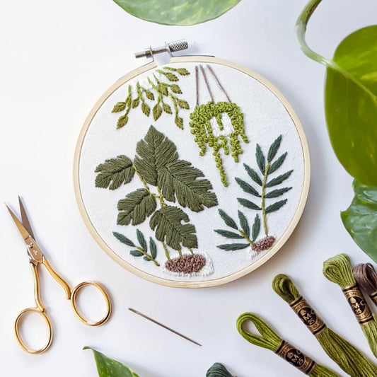 DIY embroidery set - Green greenhouse