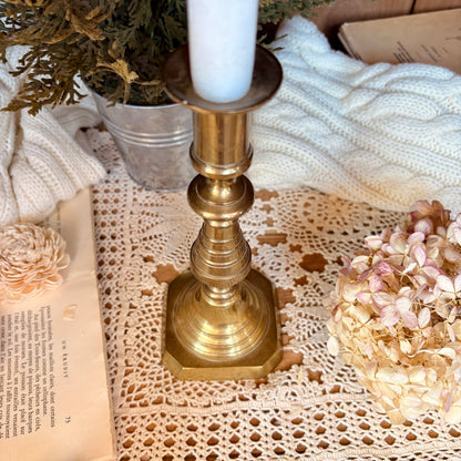 Push-up brass candlestick
