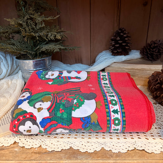 Nappe festive - pingouins