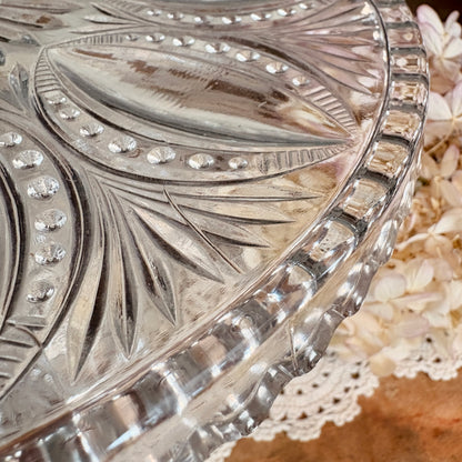 Cut glass pedestal
