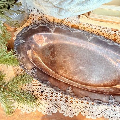 Plateau plaqué argent