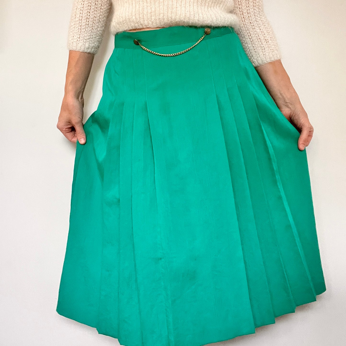 Emerald midi skirt
