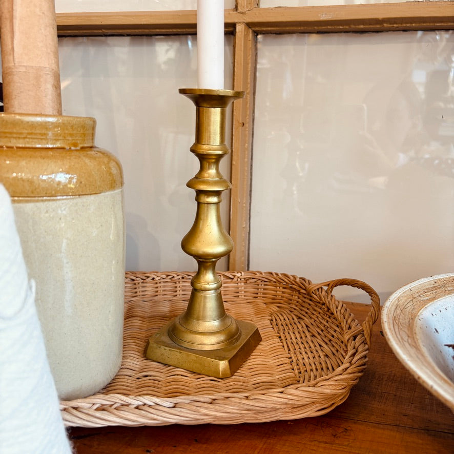 XL brass candle holder