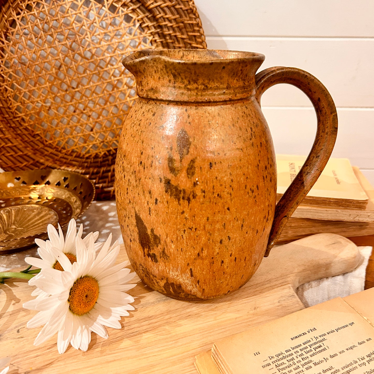 Stoneware pitcher