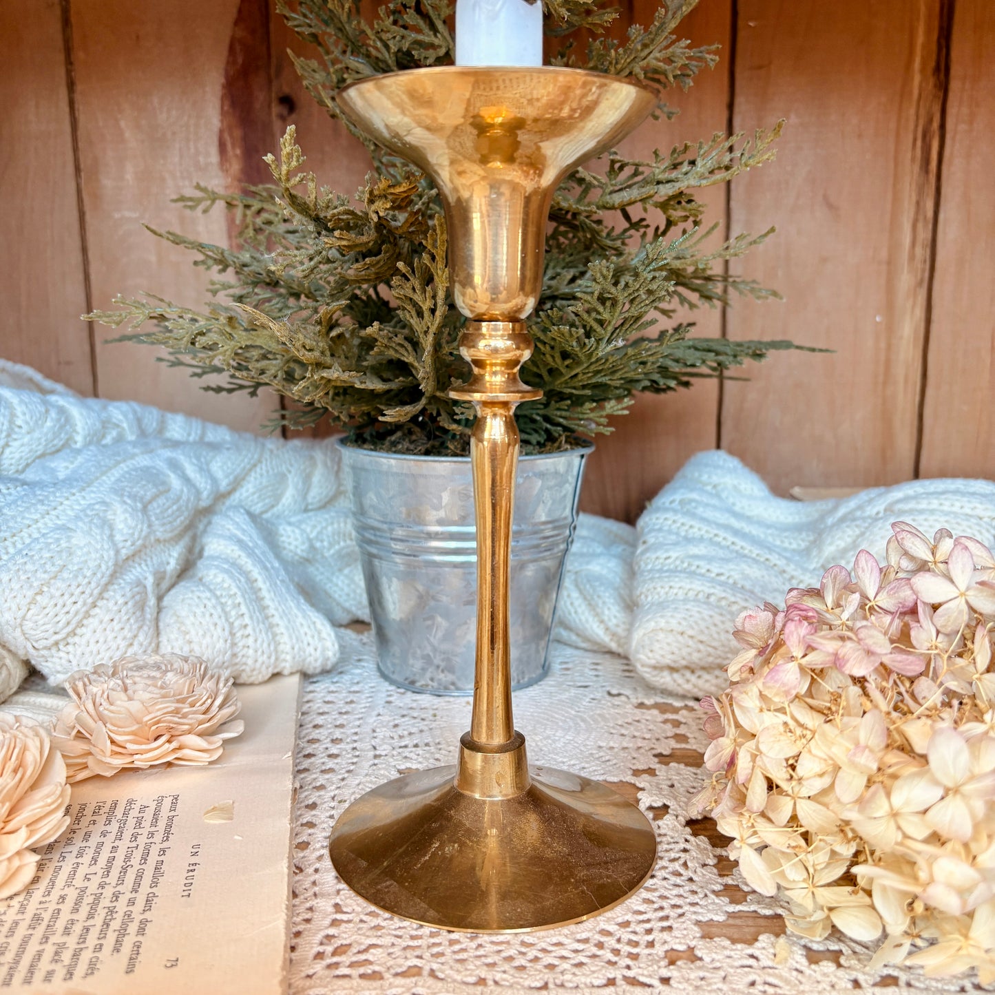 Brass candle holder