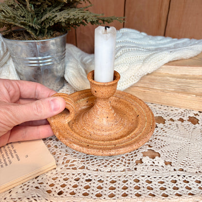 Bougeoir en grès artisanal